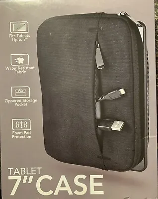 NEW Black Zippered Tablet 7” Case W/Foam Pad Protection Fits Tablets Up To 7” • $9.99