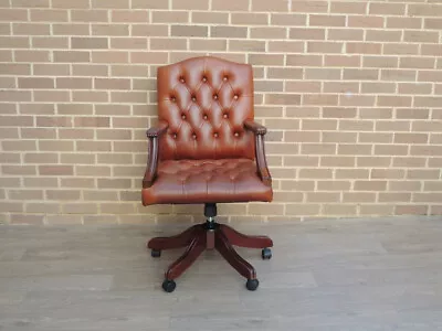 Gainsborough Tan Chesterfield Chair (UK Delivery) • £344