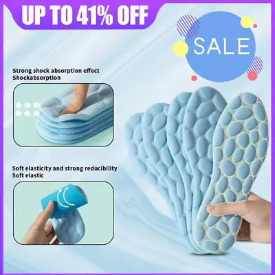 1Pair Massage Memory Foam Insoles Shoes Sole Breathable Cushion Sports Insoles~ • £2.68