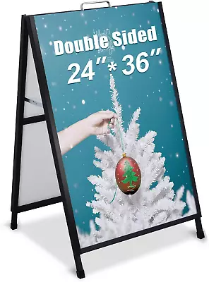 A-Frame Sign For Outdoors Sidewalk Menu Board 24 X 36 Inch Folding Slide-In Boa • $98.99