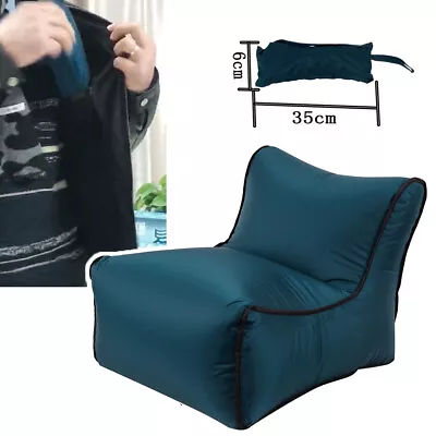Outdoor Camping Travel Beach Inflatable Sofa Pocket Chair Lazy Bag Folding Air • $28.55