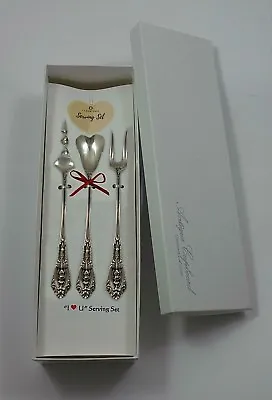 Rose Point By Wallace Sterling Silver  I Love You  Serving Set 3pc Custom Made • $195