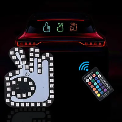 Funny Car Finger Light LED Road Rage Signs Hand Finger Gesture Light Accessories • $11.28