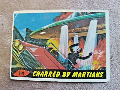 Original Vintage 1962 Topps Mars Attacks Trading Card  #14  Charred By Martians  • $29.99