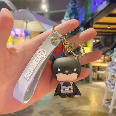 Justice League Batman Kawaii Keychain Wallet Charm Keychain A1 • $0.01
