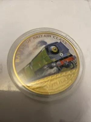 2013 Guernsey 50p Pence Battle Of Britain Locomotive Steam Age Crown Gold Plated • £16.99