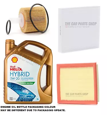 £82 • Buy For Toyota Prius 1.8 Hybrid Service Kit 0w20 Shell & Air Oil Cabin Filter Kit