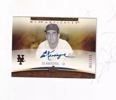 2005 Ed Kranepool Upper Deck Mlb Autofacts Autograph 052/599  1969 New York Mets • $11.99