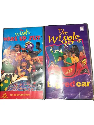 The Wiggles VHS Tapes: Wake Up Jeff! & Big Red Car 1996/1995 • $18