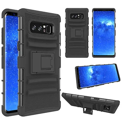 For Samsung Galaxy Note 8 Dual Layer Stand Hybrid Rugged Rubber Hard Back Case • $6.99