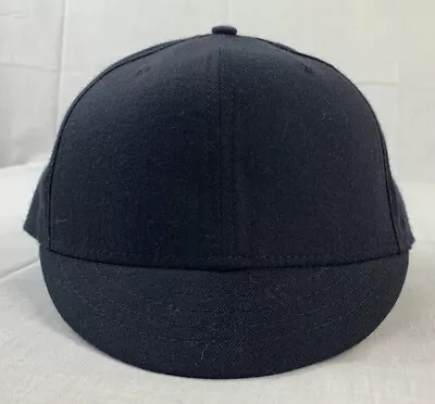 Vintage New Era Hat Fitted Umpire Cap Navy Short Brim USA 80s 90s Mens 6 7/8 • $29.99