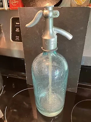 Vintage Seltzer Bottle - Light Green - • $65