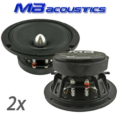 1 Pair MB Acoustics 6.5  Midrange Aluminum Bullet Speakers 1200W 4Ω  Car Audio • $83.95