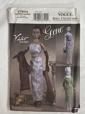 Vogue Gene Doll Clothes Circa 1952-3 Sewing Pattern Violet Waters #V7844 • $8.79