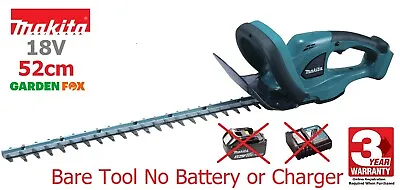 BARE TOOL MAKITA 18V Cordless HEDGECUTTER 52cm DUH523Z 0088381673686 MKD • £98.97