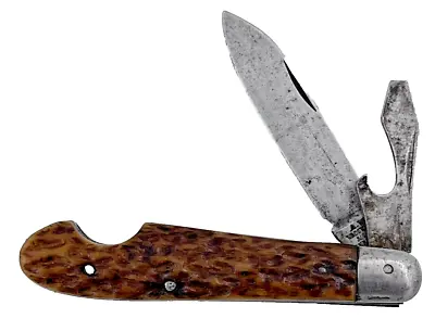 A.W. Wadsworth & Son 2 Blade Easy Open Jack  Knife Bone Handle  Germany VTG(207) • $87.99