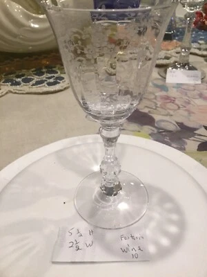 $80 • Buy Fostoria Wine/sherry Glasses – Set Of 10 – Navarre Pattern