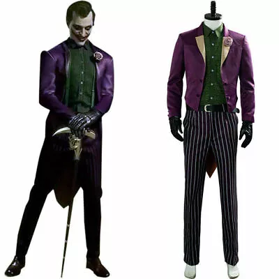 Mortal Kombat 11 The Joker Cosplay Costume Uniform Halloween Suit Male Outfit • $46.80