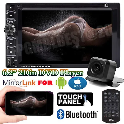 Car Stereo DVD CD Bluetooth 2Din Player And Rear Camera For Chevrolet Silverado • $106.62