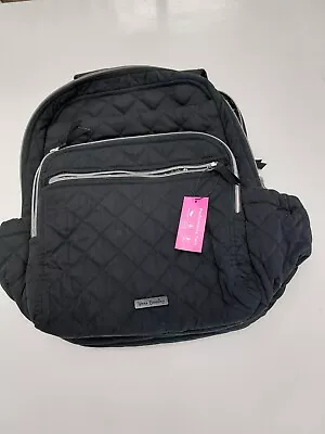 Vera Bradley Performance Twill Large Campus Backpack Classic Black NWT • $110