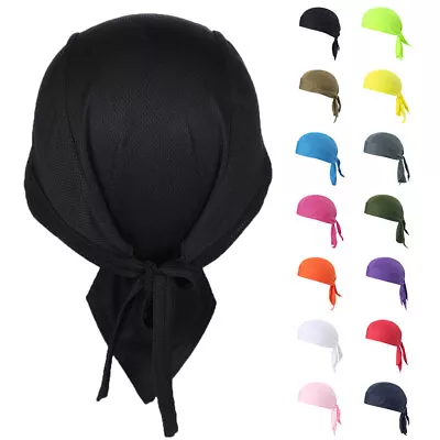 Men Cooling Du Rag Cycling Beanie Skull Cap Quick Dry Bandana Head Wrap Hat • $4.99