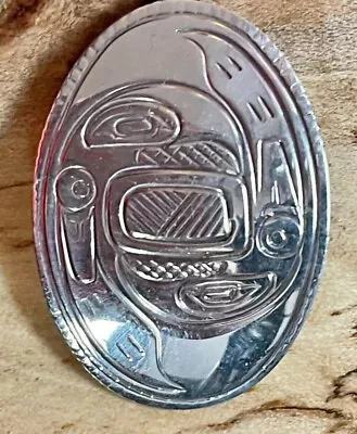 HAIDA Northwest Coast Sterling Double Raven Pierced Earrings Signed • $265