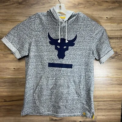 Under Armour Project Rock Terry Short Sleeve Hoodie Mens Size Large • $24.99