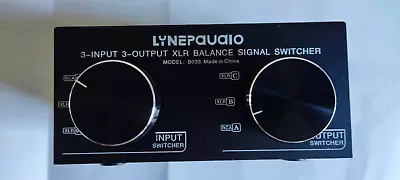 3 Input 3 Output Fully Balanced XLR / RCA (Phono) Stereo Signal Selector Switch • £35