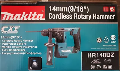 Makita HR140DZ 12V Max Cordless Rotary Hammer Drill 14MM CXT Body Only • £84.99