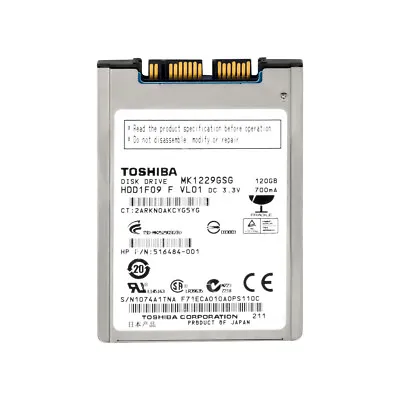 TOSHIBA 120GB 5.4K 8MB MicroSATA 1.8'' MK1229GSG • $64.67