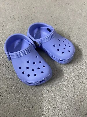 Baby Toddler Original Crocs Moon Jelly Toddler Classic Clog Size C6 Used Twice • £15