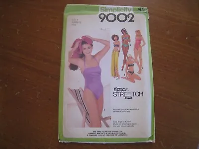 Vintage Simplicity Sewing Pattern Bathing Suits And Skirt 9002 New Uncut Sz 8-12 • $7
