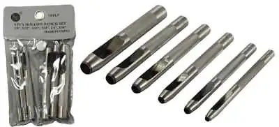 $9.99 • Buy 6pc Heavy Duty Hollow Hole Leather Punch 1/8 5/32 3/16 7/32 1/4 5/16 Inch