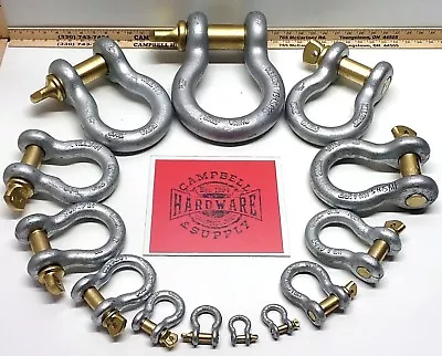 Screw Pin Anchor Shackle Clevis D Ring Bow Lifting Pulling Sizes 3/16  To 2 ®️🆕 • $17