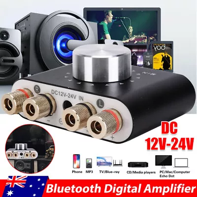 100W 2 Channel Stereo Bluetooth Power Amplifier HiFi Digital Audio Amp Receiver • $28.95