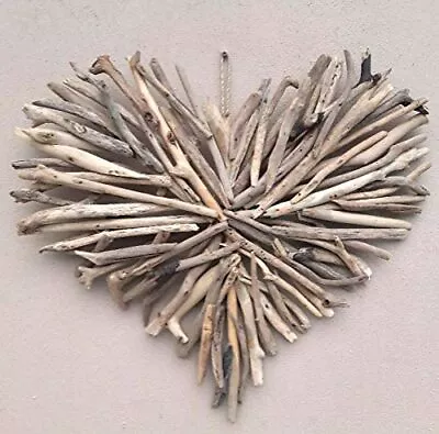 £39.99 • Buy Large Driftwood Heart Wall Plaque Bali Wooden Love Heart Wedding Heart Art 60cm