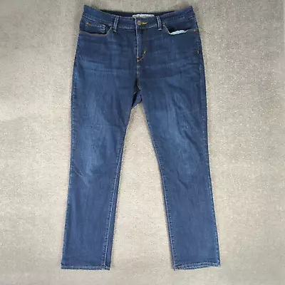 Levis Signature Jeans Womens Size 14 Mid Rise Blue Slim Denim Pants Casual 33x29 • $12.95