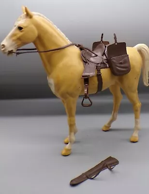 1960s Vintage MARX Toys JOHNNY WEST Palomino Horse THUNDERBOLT Cowboy 12  Scale • $40