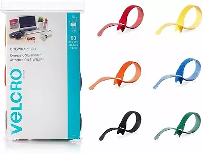 VELCRO Brand ONE-WRAP Bundling Strap – Reusable Fasteners 60 Ties 8 X 12 In • $19.99