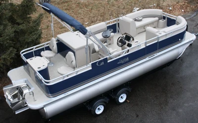 $49999 • Buy New Triple Tube 23 Ft Pontoon Boat With 150 Hp And Trailer