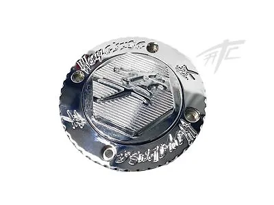 Hayabusa Chrome Kanji Engraved Lines Diamond Cut Gas Cap 99-07 Suzuki Hayabusa • $179.99