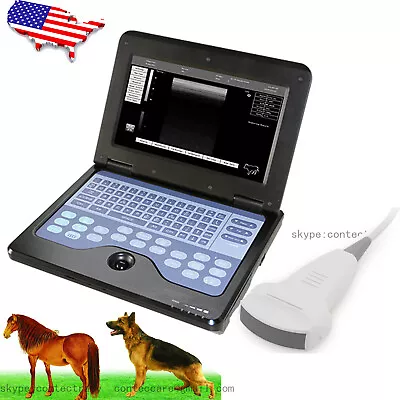 US A Fedex Veterinary Laptop Ultrasound Scanner Machine VET 3.5Mhz Convex Probe • $1249