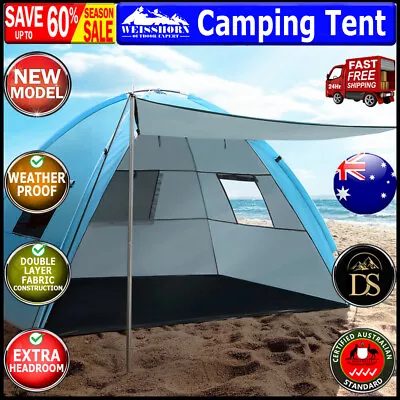 $37.33 • Buy Weisshorn Camping Tent Beach Tents Hiking Sun Shade Shelter Fishing 2-4 Person