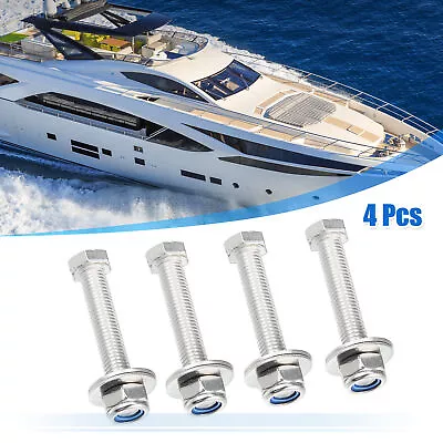 4 Pcs Jack Plate Bolt For Boat For Yacht Replacement Durable Silver Tone • $26.44