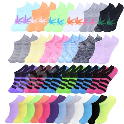No Show Liner Low Cut Socks Women Ankle Invisible Cotton 3/6/12 Pairs • £8.68