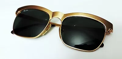 Vintage Ray-ban Wayfarer Sunglasses W0755 Brushed Gold B&l Lenses Made In France • $179