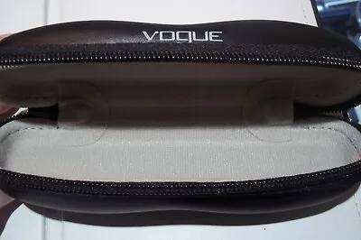 Vogue Semi Hard Sunglass Eyeglass Black Clamshell Zipper Case Only - NEW • $14.95