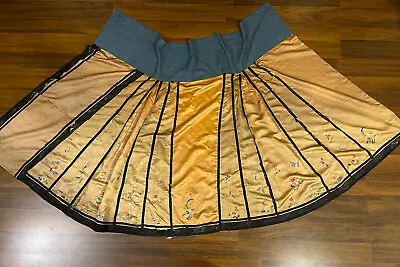 Antique Chinese Qing Dynasty Silk Embroidery Textile Skirt Robe Panel • $650