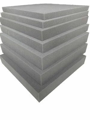 £6.22 • Buy Upholstery GREY FOAM Sheet Cut To Size High Density Any Thickness Size Sofa