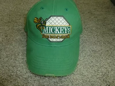 Vintage Mickeys Fine Malt Liquor UFC Adjustable Hat Hornet Green New Distressed • $19.99